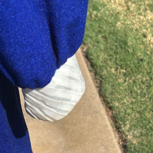 Nos Vintage Komar Blue Velvety Zip Robe L USA Made - Picture 9 of 12